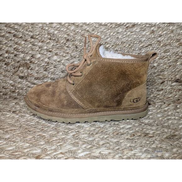UGG Neumel Chukka Ankle Boots Men’s 9 Brown Suede Wool Lined Lace Up main image 5